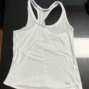White Under Armour workout tank, worn size small, cut tags!